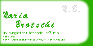 maria brotschi business card